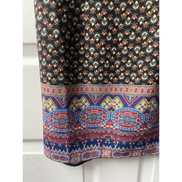 Hollister Dress Juniors Size XS Brown Sheath Floral Round Neck Short Sleeve - Picture 5 of 8